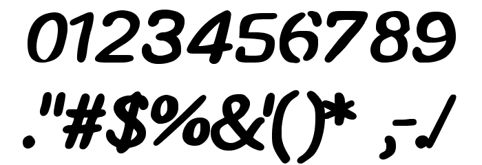 Manic Monday Bold Font OTHER CHARS