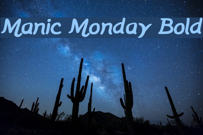 Manic Monday Bold Font examples