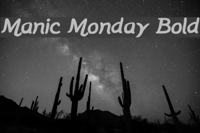 Manic Monday Bold Caratteri examples