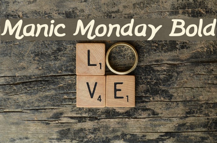 Manic Monday Bold Font examples