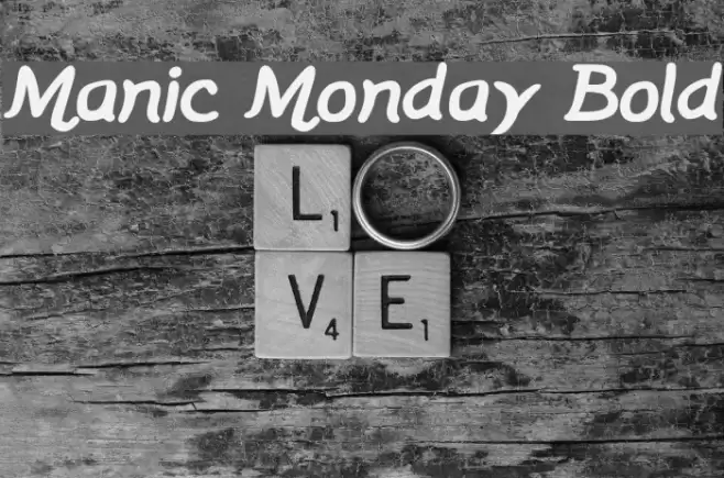 Manic Monday Bold Caratteri examples
