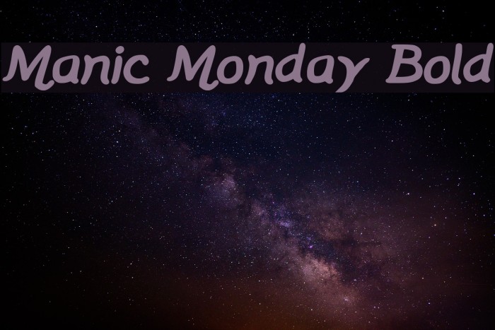 Manic Monday Bold Font examples