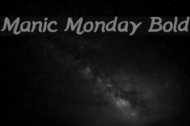 Manic Monday Bold Caratteri examples