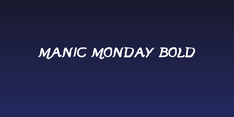Manic Monday Bold Social Header