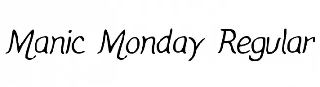 Manic Monday Regular  नि: शुल्क फ़ॉन्ट्स डाउनलोड