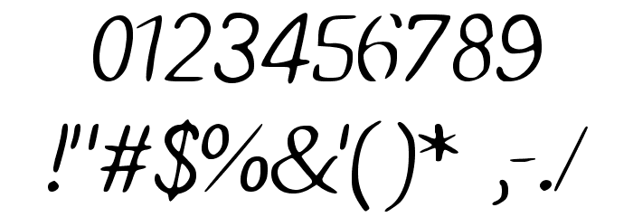 Manic Monday Regular Font OTHER CHARS
