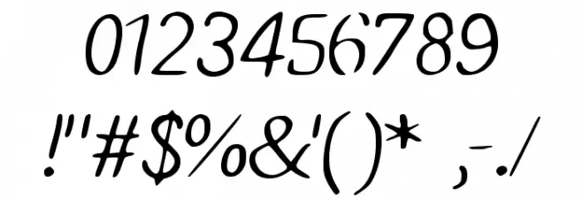 Manic Monday Regular Schriftart Anderer Schreiben