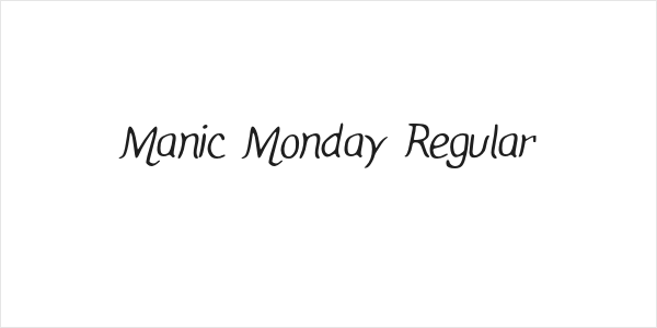 Manic Monday Regular Logo