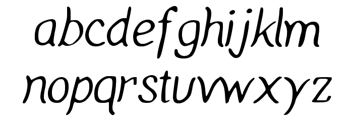Manic Monday Regular Font LOWERCASE