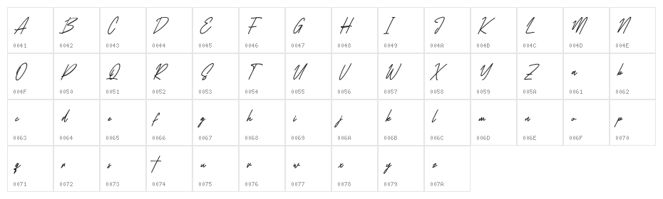 Manic Streets Free Regular Character Map