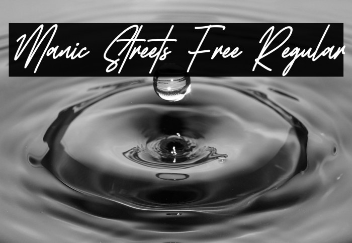 Manic Streets Free Regular Example 1