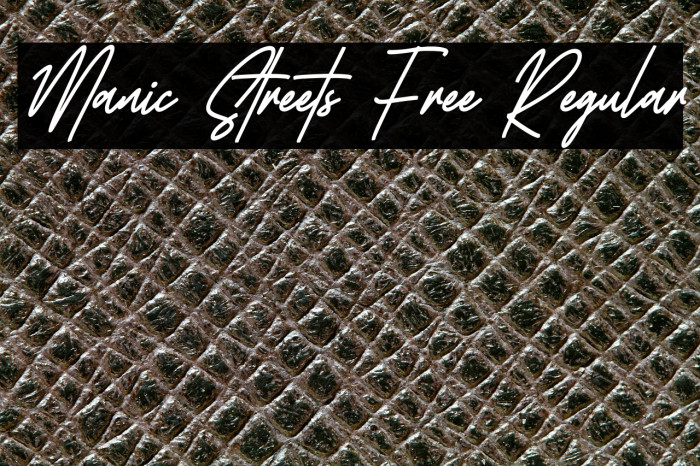 Manic Streets Free Regular Example 2