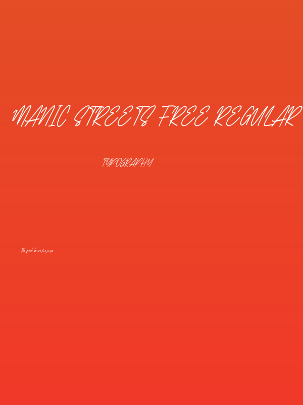 Manic Streets Free Regular Poster