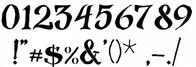 ManicSea-Regular Font OTHER CHARS