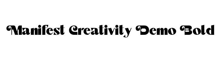 Manifest Creativity Demo Bold  नि: शुल्क फ़ॉन्ट्स डाउनलोड