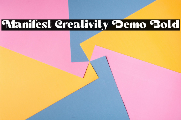 Manifest Creativity Demo Bold Example 1