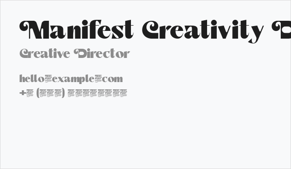 Manifest Creativity Demo Bold Business Card