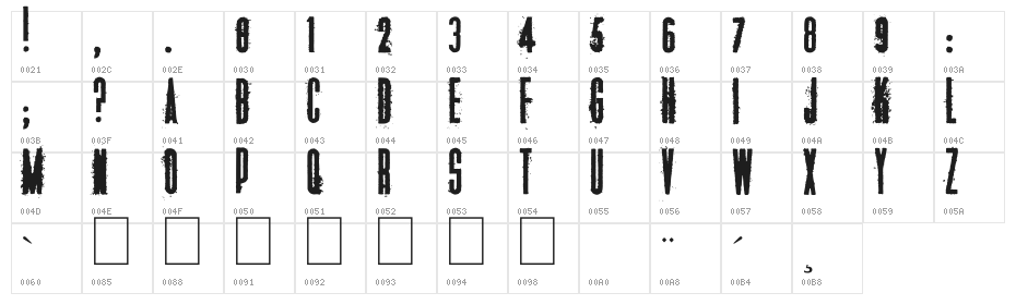 Manifesto Character Map