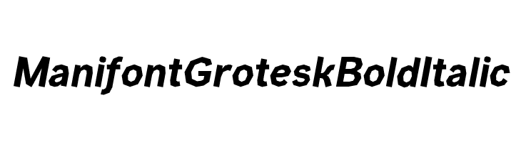 ManifontGroteskBoldItalic 