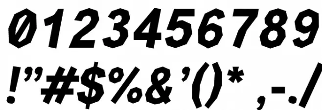 ManifontGroteskBoldItalic Font OTHER CHARS