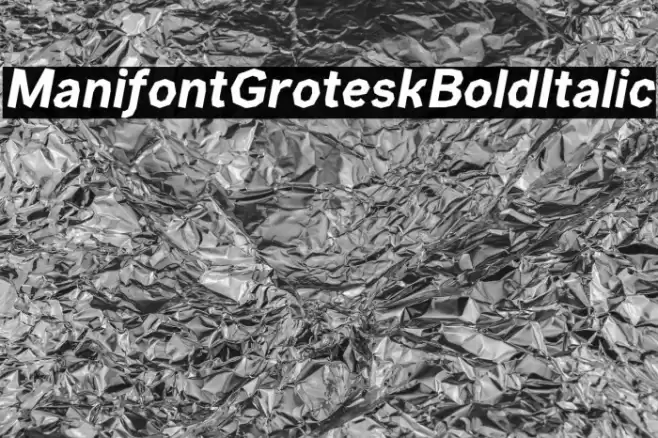ManifontGroteskBoldItalic Font examples