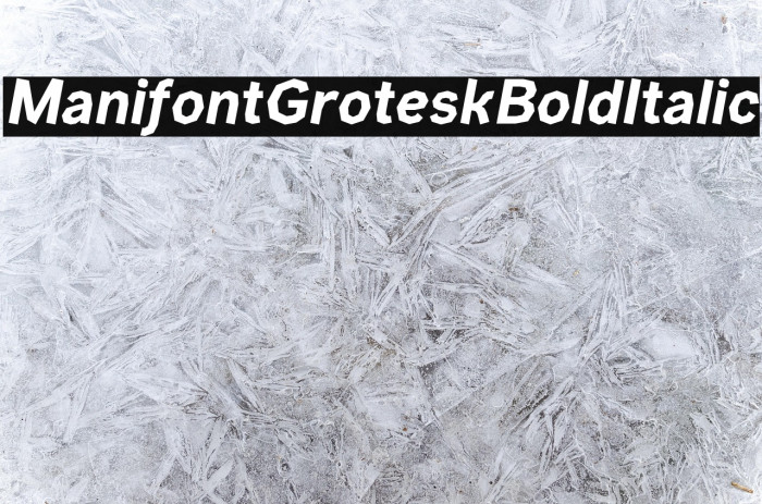 ManifontGroteskBoldItalic Example 2