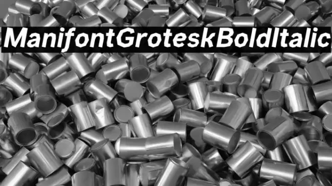 ManifontGroteskBoldItalic Font examples
