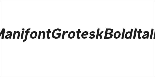 ManifontGroteskBoldItalic Logo
