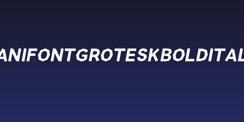 ManifontGroteskBoldItalic Social Header