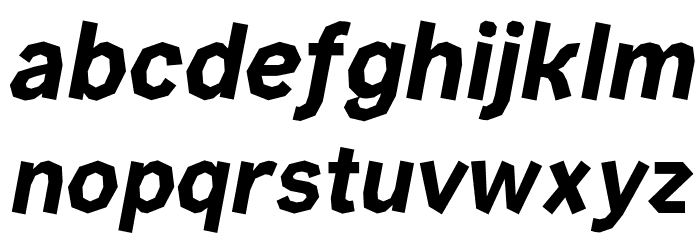 ManifontGroteskBoldItalic Font LOWERCASE