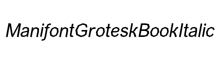 ManifontGroteskBookItalic  नि: शुल्क फ़ॉन्ट्स डाउनलोड