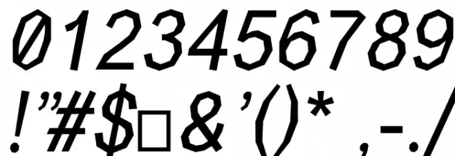 ManifontGroteskBookItalic Font OTHER CHARS