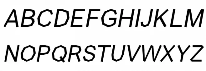 ManifontGroteskBookItalic Font Litere mari