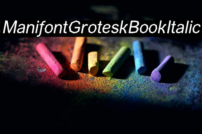 ManifontGroteskBookItalic Example 3