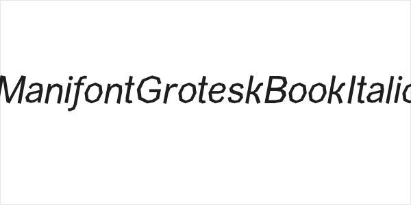 ManifontGroteskBookItalic Logo