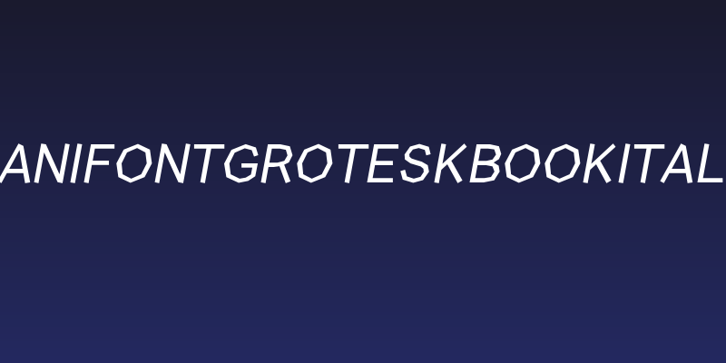 ManifontGroteskBookItalic Social Header