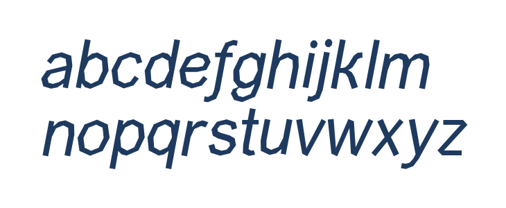 ManifontGroteskBookItalic Lowercase