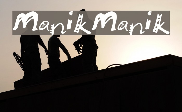 ManikManik Font examples