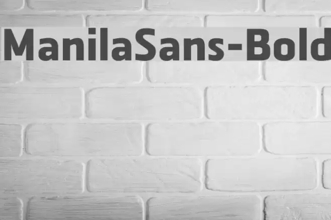 ManilaSans-Bold Font examples