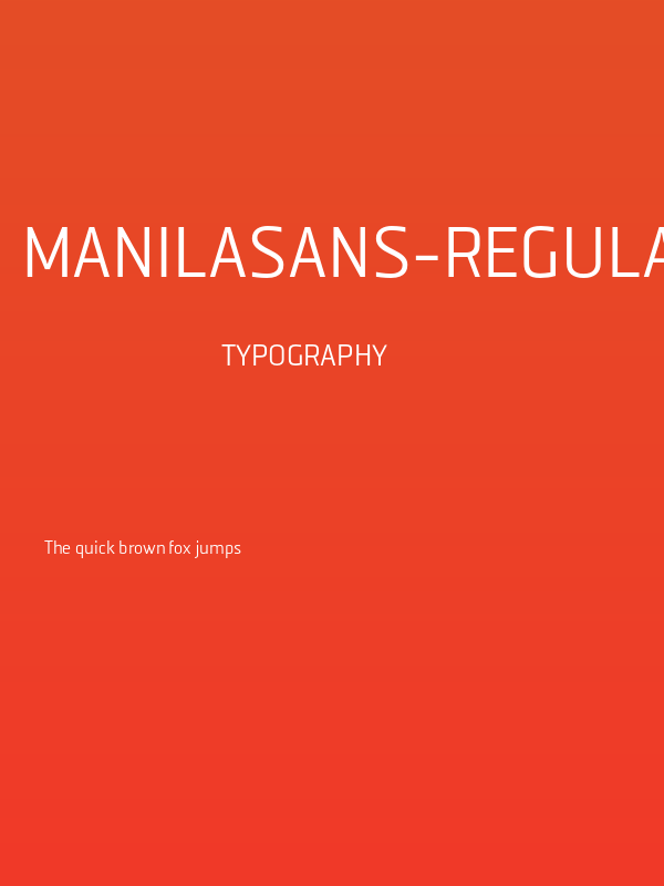 ManilaSans-Regular Poster