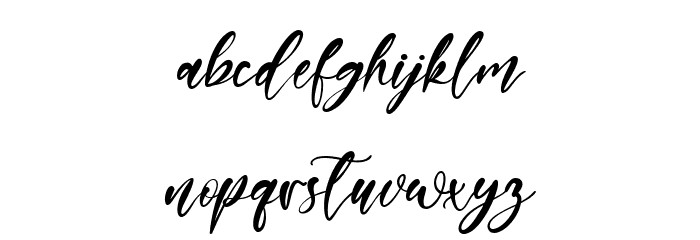 Manilla Queen Font LOWERCASE