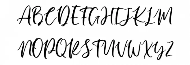 Manilla Script Caratteri MAIUSCOLE