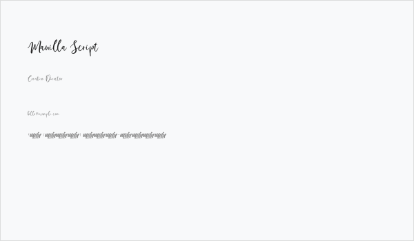 Manilla Script Business Card