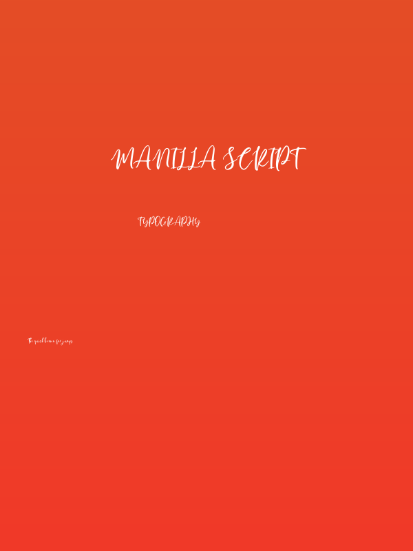 Manilla Script Poster