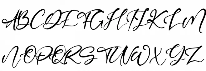 ManillaQueen Font UPPERCASE