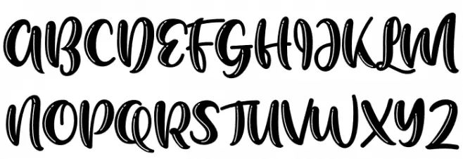 Manis Banget Line Schriftart Groß