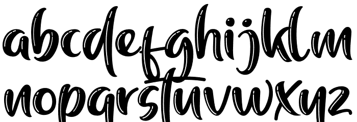 Manis Banget Line Font LOWERCASE