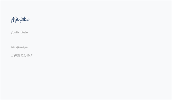 Manjaku Business Card