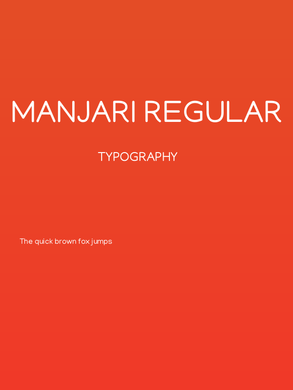 Manjari Regular Poster