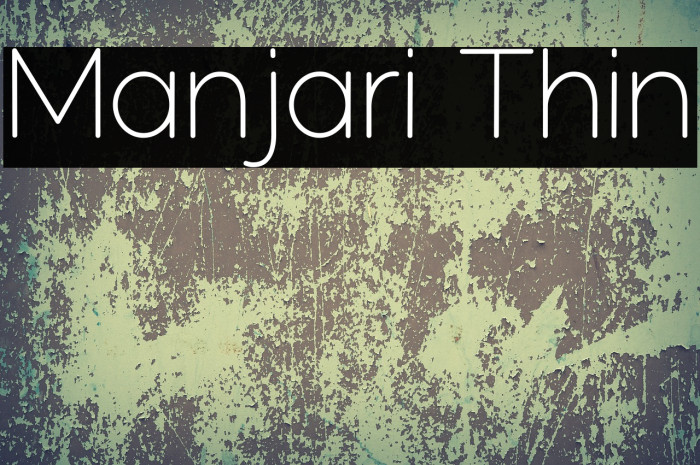 Manjari Thin Font examples
